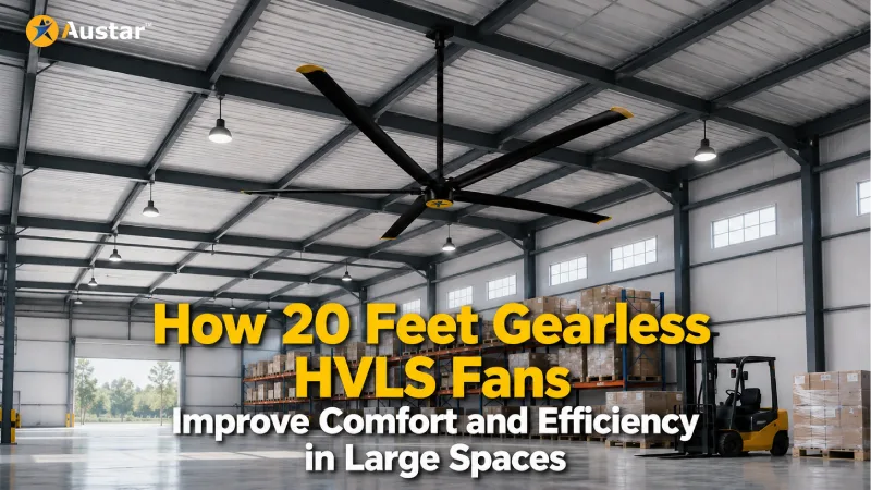 How 20 Feet Gearless HVLS Fans Improve Comfort and Efficiency in Large Spaces